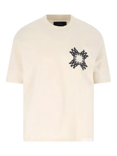 Amiri Quad Xo Crew Neck Graphic Print T-shirt In White