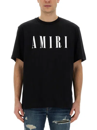 Amiri Black Cotton T Shirt With Logo