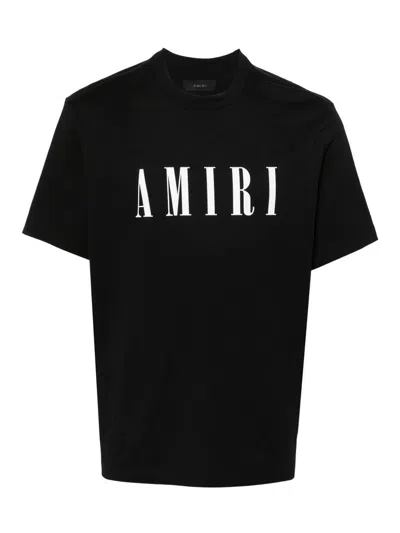 Amiri Cotton T-shirt With Logo Print In Black