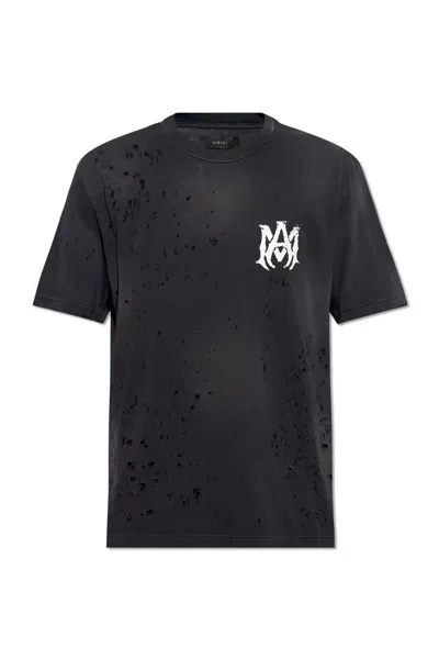 Amiri T-shirt With Logo In Nero