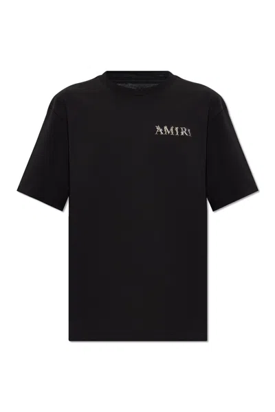 Amiri T-shirt With Logo In Nero