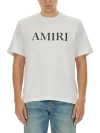 Amiri Cotton T-shirt With Front Logo Print In White
