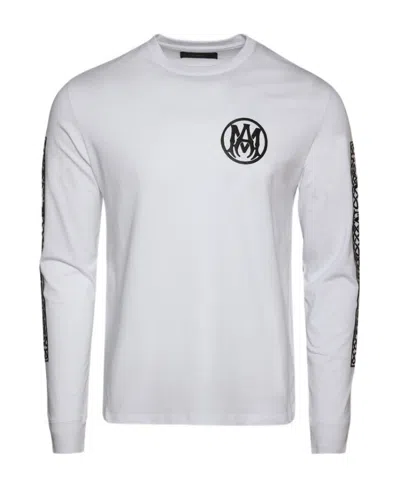 Amiri T-shirt With Round Neck And Long Sleeves In White