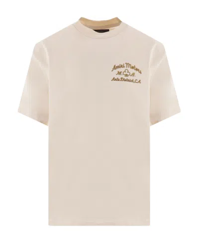 Amiri T-shirt With Round Neck And Short Sleeves In Nude