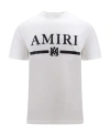 Amiri T-shirt With Round Neck And Short Sleeves In White
