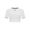 Amiri Crewneck Crop Top Contrast Trim
