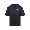 Amiri Black Crewneck T-shirt With Logo Lettering On Front And Rear