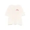 Amiri Mens Ivory Red Holly Text-print Cotton T-shirt Xl In Neutral