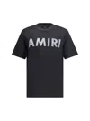 Amiri Black Cotton T-shirt With Bold Logo Statement