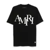 Amiri Cotton T-shirt With Front Logo Print In Black