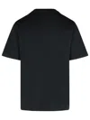 Amiri Black Crewneck T-shirt With Logo Embroidery On The Front In Cotton Man In Black