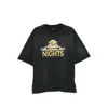 Amiri Night Graphic Print Crew Neck Short Sleeves In Black