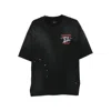 Amiri Short-sleeve T-shirt With Vintage Graphic And Distressed Finish In Black