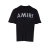 Amiri Black Cotton T-shirt With Bold Logo Statement