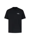 Amiri Black Crewneck T-shirt With Logo Patch On The Front And Maxi Logo Print On The Rear