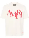 Amiri Logo-print Cotton T-shirt In Beige