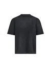 Amiri Black Crewneck T-shirt With Logo Embroidery On The Front In Cotton Man In Black