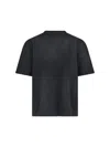 Amiri Black Crewneck T-shirt With Logo Embroidery On The Front In Cotton Man In Black