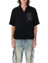 Amiri 'pool Cue' Black Shirt With Maxi Print On The Back In Black