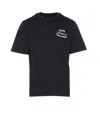Amiri Black Crewneck T-shirt With Logo Lettering On The Front And Maxi Logo Print On The Rear In Cotton Ma In Black