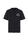 Amiri Black Crewneck T-shirt With Logo Lettering On The Front And Maxi Logo Print On The Rear In Cotton Ma In Black