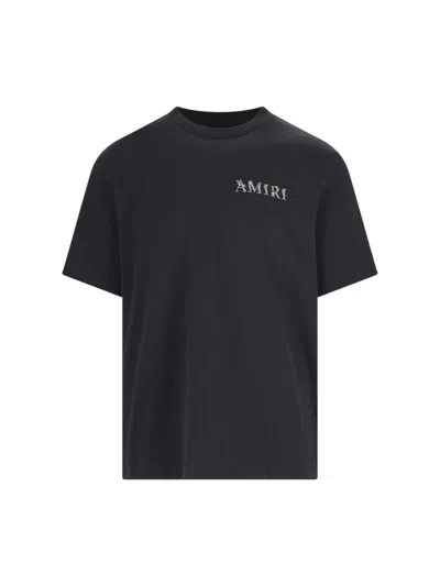 Amiri Logo T-shirt In Black  