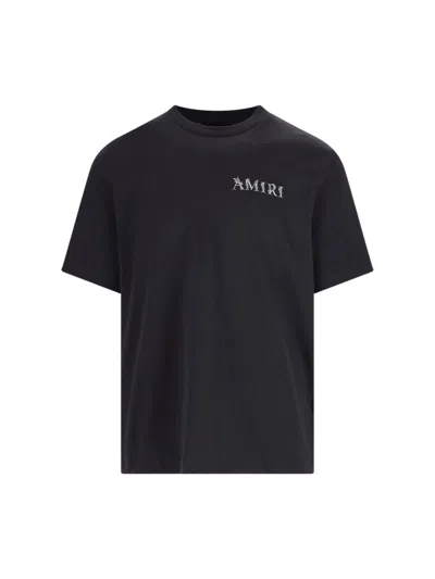 Amiri Logo T-shirt In Black  