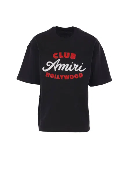 Amiri Black Club Hollywood Embroidered T-shirt