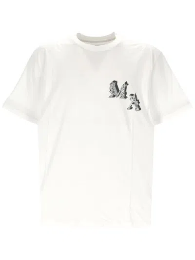 Amiri Flocked-angel T-shirt In White