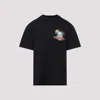 Amiri Black T-shirt With Logo Print And Graphic Design In Black