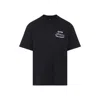 Amiri Black Crewneck T-shirt With Logo Lettering On The Front And Maxi Logo Print On The Rear In Cotton Ma In Black