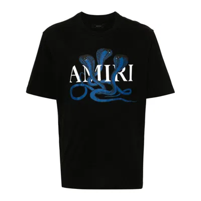 Amiri T-shirts In Black/blue