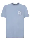 Amiri Straggered Logo Black/multicolor T-shirt In Blue