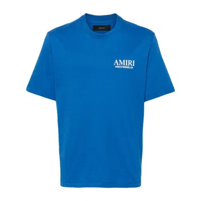 Amiri Bones Stacked Cotton T-shirt In Blue