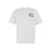 Amiri White Crewneck T-shirt With Logo Lettering On The Front And Maxi Logo Print On The Rear In Cotton Ma In Multi