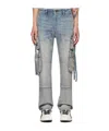 Amiri Slim Straight Tactical Cargo Jeans 32 In Gray