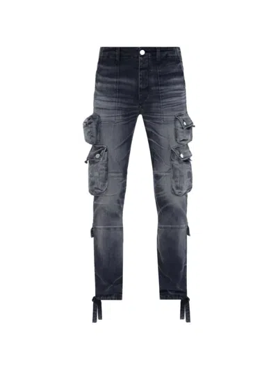 Amiri Tactical Cargo Jeans In Gray
