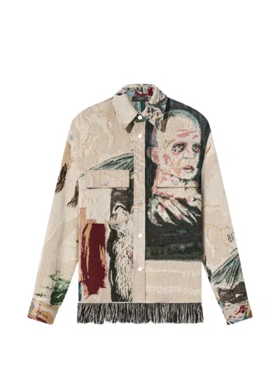 Amiri Tapestry Blood 38' Jacket In Neutral