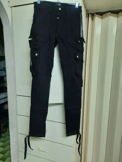 Pre-owned Amiri Tatical Cargo Denim Pants In Black