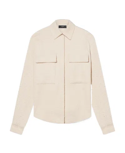 Amiri Textured Knit Shirt Jacket In Nude
