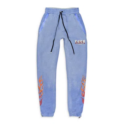 Amiri Tgcw Flames Blue Sweatpants