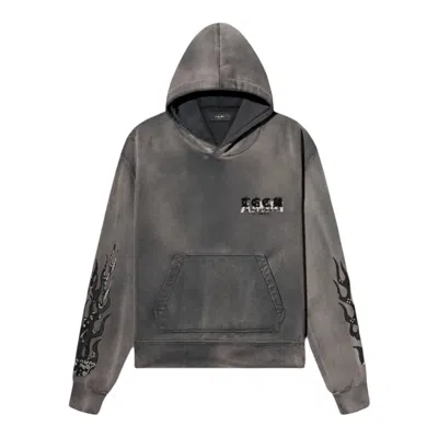 Pre-owned Amiri T.g.c.w Flames Hooded Sweatshirt Black