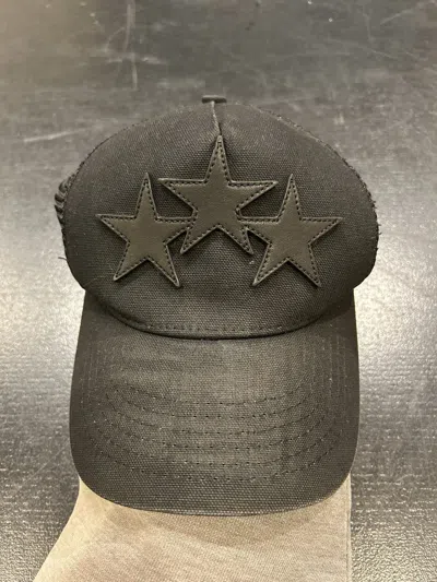 Pre-owned Amiri Three Star Hat In Black