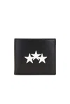 Amiri Three Star Leather Bifold Wallet In Black