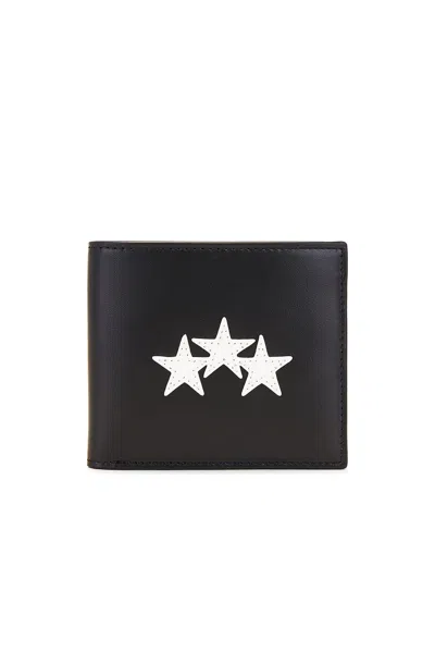 Amiri Three Star Leather Bifold Wallet In Black