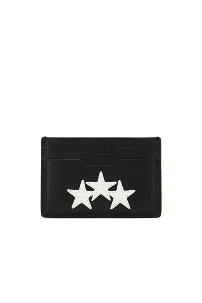 Amiri Three Star Leather Card Holder In Black