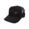 Amiri Star Print Cotton Baseball Cap With Adjustable Strap In Black