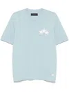 Amiri Mens Ocean Sky Three Star Short-sleeves Relaxed-fit Cotton-jersey T-shirt In 蓝色