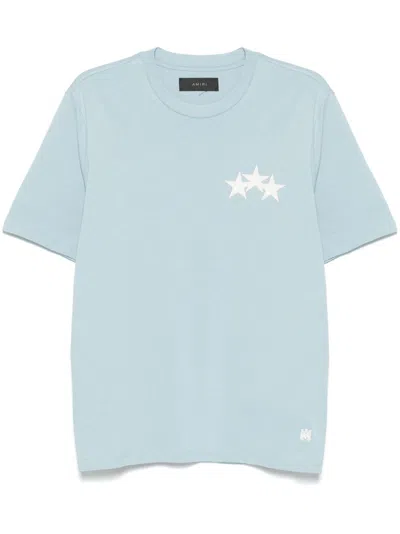 Amiri Mens Ocean Sky Three Star Short-sleeves Relaxed-fit Cotton-jersey T-shirt