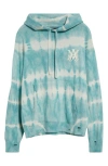 Amiri Tie-dye Distressed Hoodie In Sea Blue
